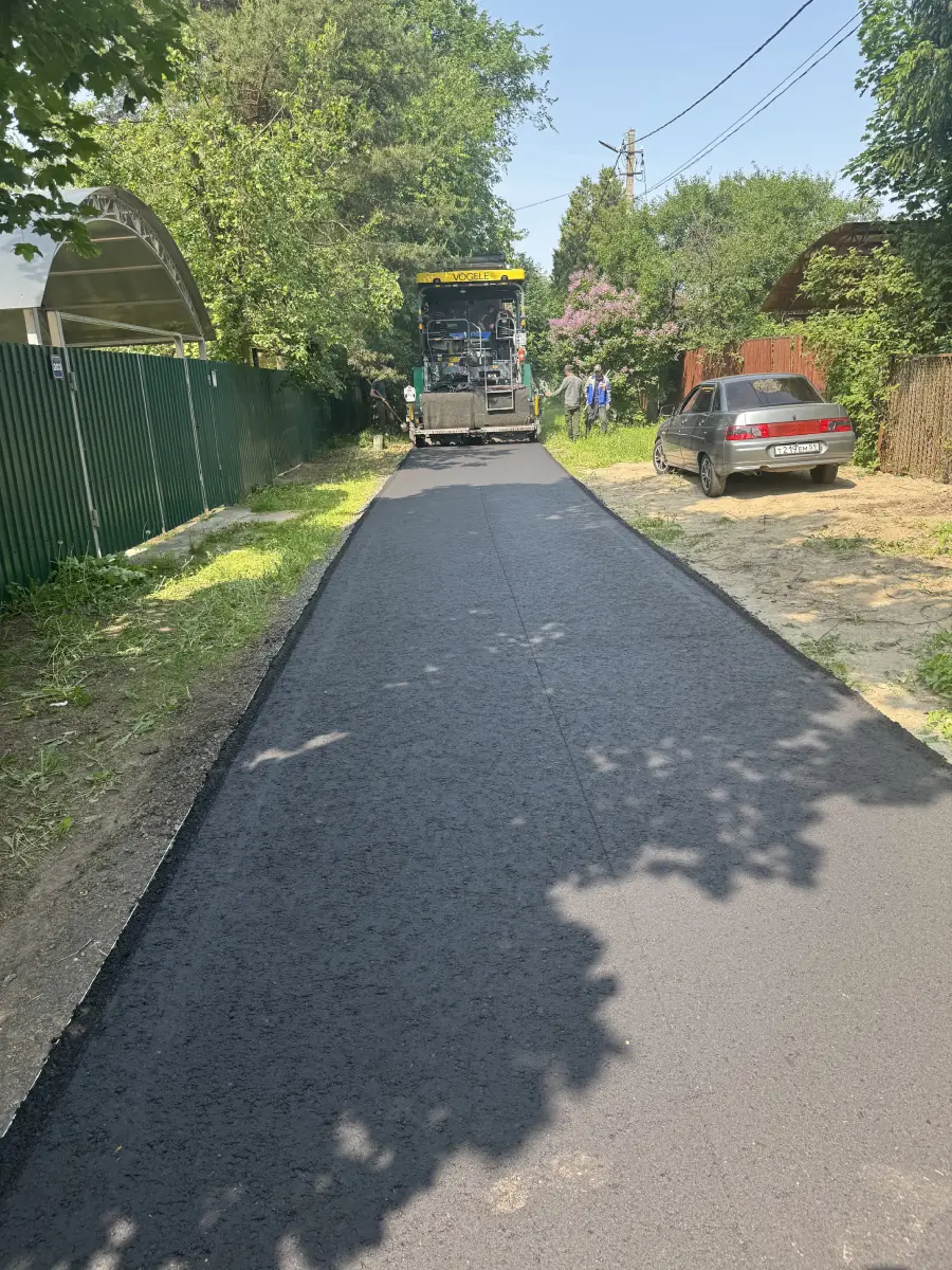 Укладка асфальтовой крошки в СНТ «Минвуз» (Старая Купавна)